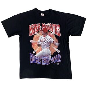 Vintage 90s MIRO Mark McGwire 1998 Home Run Tour T-shirt Deadstock Mens Large